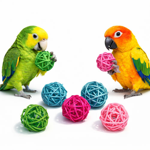 Barevný míček Mini - 1 ks - hračka do tlapky nebo náhradní díly pro vlastní výrobu hraček od ParrotPlanet.cz