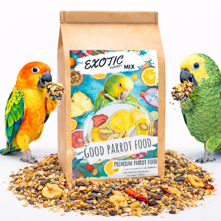 Premium Parrot Food- Exotic Parrot Mix - směs exotického ovoce pro velké papoušky 1 kg od ParrotPlanet.cz