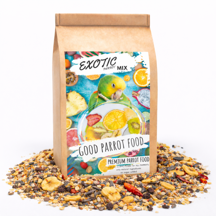 Premium Parrot Food- Exotic Parrot Mix - směs exotického ovoce pro velké papoušky 1 kg od ParrotPlanet.cz
