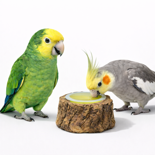 Stolek-pařez – držák na želé pro všechny papoušky od ParrotPlanet.cz