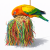 Havajská tanečnice – velká proutěná foragingová hračka pro papoušky, 43 × 23 cm ParrotPlanet.cz