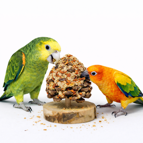 JR FARM Ovocný stromek k zobání se šiškou borovice, ovesnými vločkami a jablkem pro papoušky 270 g od ParrotPlanet.cz