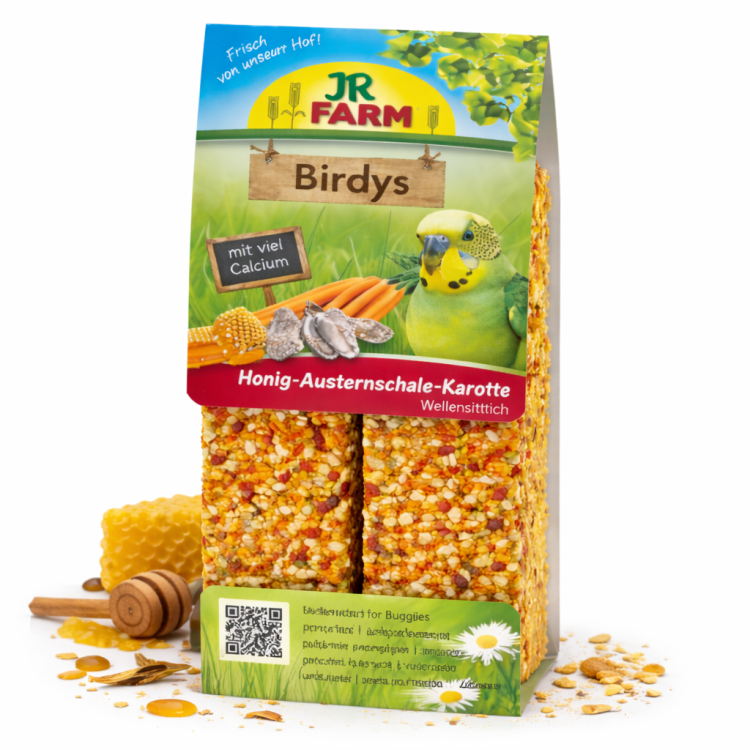 JR FARM Kukuřičné klasy s medem, mrkví a kukuřicí k zakousnutí pro malé papoušky 130 g  od ParrotPlanet.cz