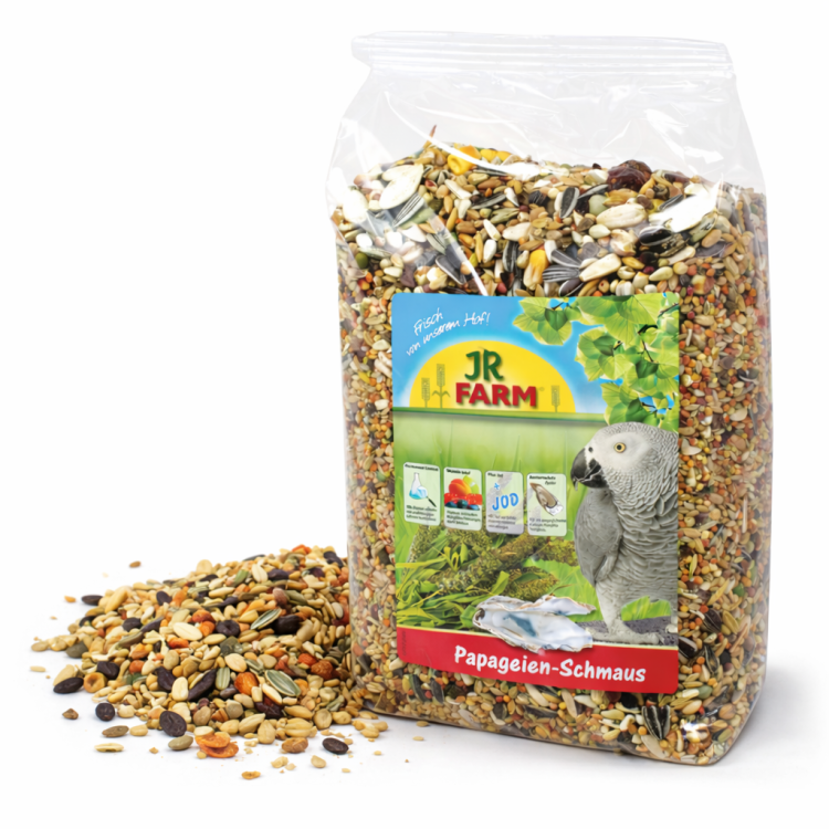 JR Farm krmivo pro amazoňany, žaky a další velké papoušky obohacené o ústřicové skořápky 1 kg od ParrotPlanet.cz