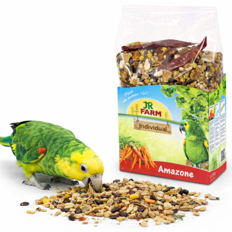 Jr Farm Individual Amazon Parrots – PREMIUM krmivo určené pro papoušky Amazonky 950 g  od ParrotPlanet.cz