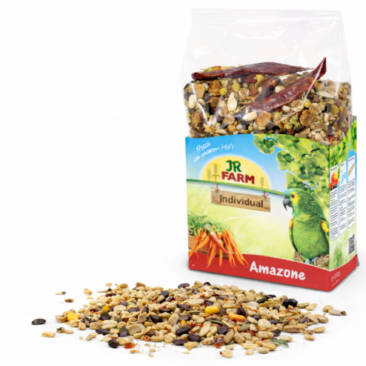 Jr Farm Individual Amazon Parrots – PREMIUM krmivo určené pro papoušky Amazonky 950 g  od ParrotPlanet.cz