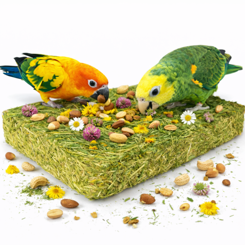 Vitaminová bylinná louka s ovocem – miska na krmení a vynikající potrava pro všechny papoušky od ParrotPlanet.cz