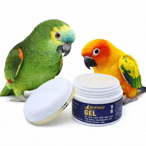 Avifood Gel 50 ml – gel pro péči o kůži papoušků s výtažkem z listů aloe vera a přírodními oleji | Hydratační péče od ParrotPlanet.cz