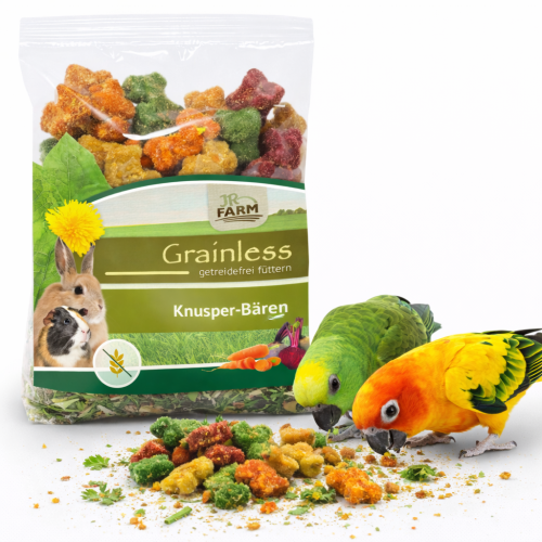 JR FARM Křupaví medvídci – pamlsek pro všechny papoušky 30 g