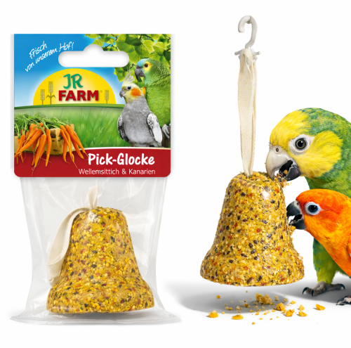 JR FARM Lahodný zvonek – chutná pochoutka pro všechny papoušky 150 g.cz