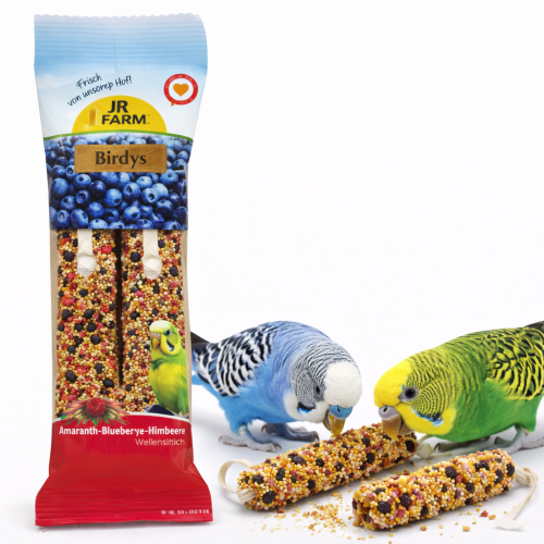 JR FARM Amarantus - Borůvka - Malina křupavé pro všechny menší papoušky 130 g od parrotplanet.cz