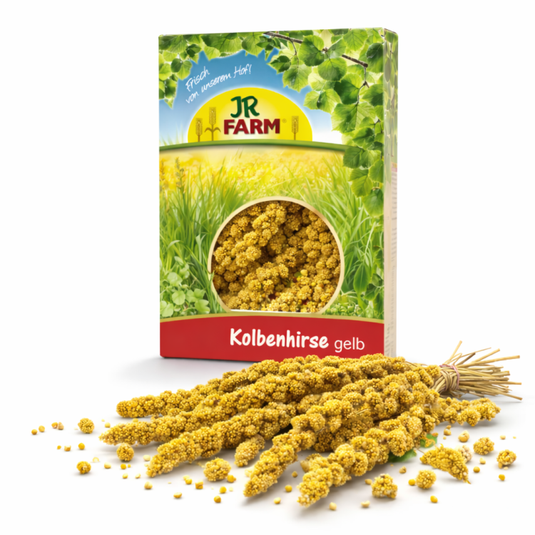 JR FARM Spray Millet Yellow – žluté proso v klasech pro papoušky 1 kg  od ParrotPlanet.cz