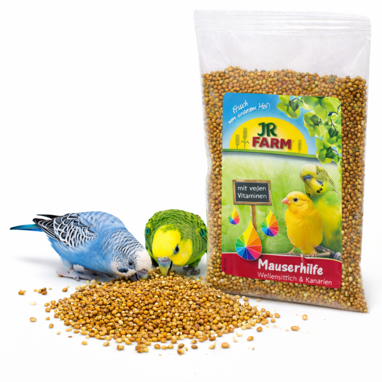 JR FARM HELP – krmivo pro vlnovky a jiné malé ptáky během pelichání 30 g  od ParrotPlanet.cz