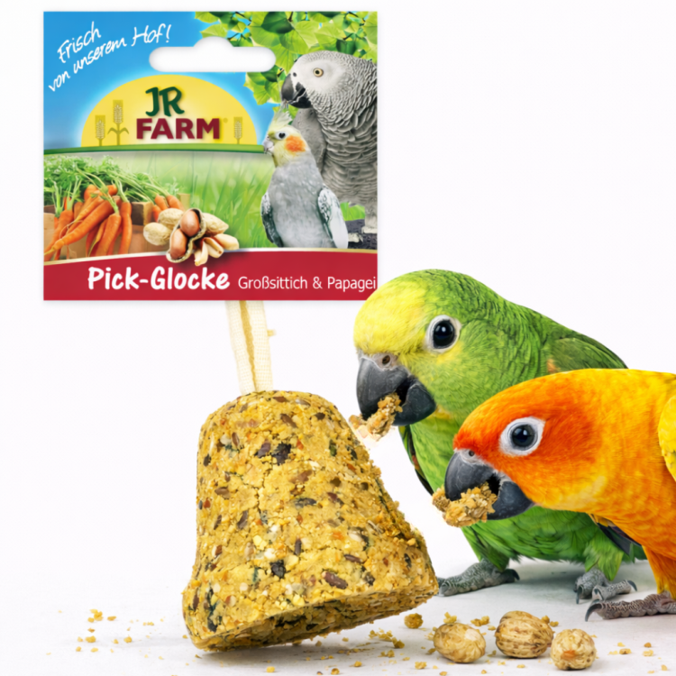 JR FARM Chutný zvonek – lahodná pochoutka pro všechny větší papoušky 160 g od parrotplanet.cz
