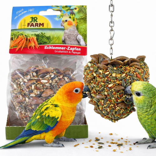 JR FARM Velká šiška pro gurmány – lahodná pochoutka pro všechny větší papoušky 195 g od parrotplanet.cz