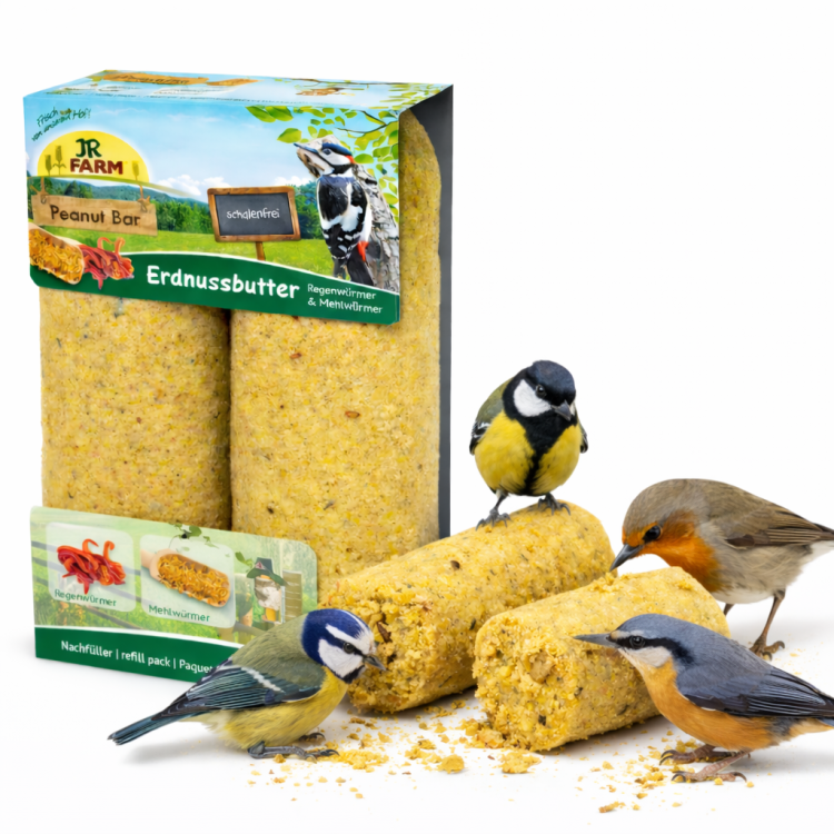 JR FARM Peanut Bar – ořechová tyčinka s žížalami a moučkovými červy 2 kusy 700 g od ParrotPlanet.cz