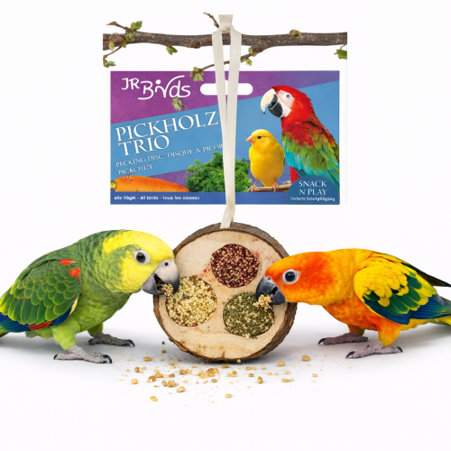 JR FARM – Disc Trio – pochoutky pro zábavu a křupání pro všechny papoušky 70 g od ParrotPlanet.cz