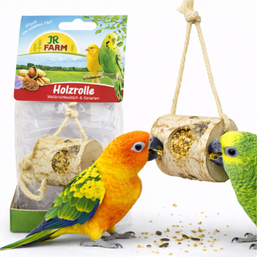 JR FARM dřevěné poklady – pochoutka pro zábavu a křupání pro všechny papoušky 150 g od ParrotPlanet.cz