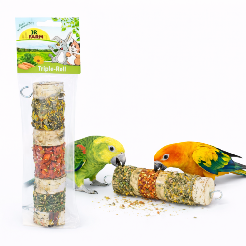 JR FARM – horizontální třípamlskový špíz pro všechny papoušky 160 g od ParrotPlanet.cz
