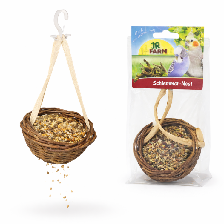 JR FARM Hnízdo žrouta – pochoutky na hraní a křupání pro všechny papoušky 75 g od ParrotPlanet.cz