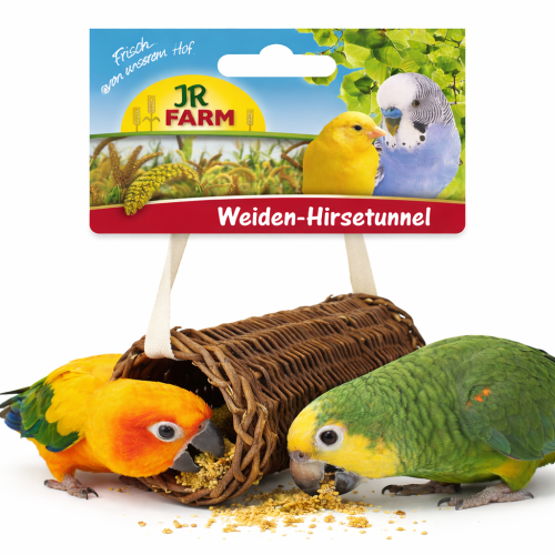 JR FARM Proutěný tunel s proso – lahodná pochoutka pro všechny papoušky 40 g od ParrotPlanet.cz