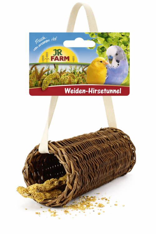 JR FARM Proutěný tunel s proso – lahodná pochoutka pro všechny papoušky 40 g od ParrotPlanet.cz