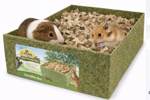 JR FARM Krabička k hledání potravy – přírodní foragingová hračka pro králíky a hlodavce od ParrotPlanet.cz