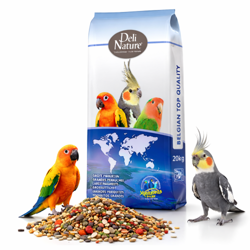 Deli Nature 68 | Směs bez slunečnice | Krmivo pro papoušky | Směs semen pro korely a další střední papoušky 20 kg od ParrotPlanet.cz
