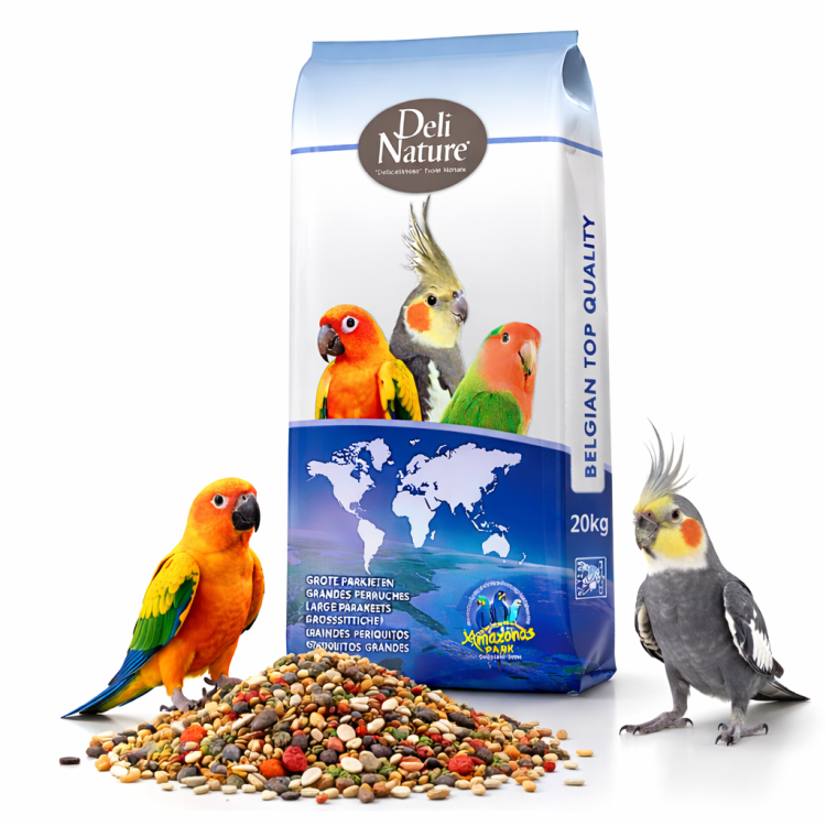 Deli Nature 68 | Směs bez slunečnice | Krmivo pro papoušky | Směs semen pro korely a další střední papoušky 20 kg od ParrotPlanet.cz