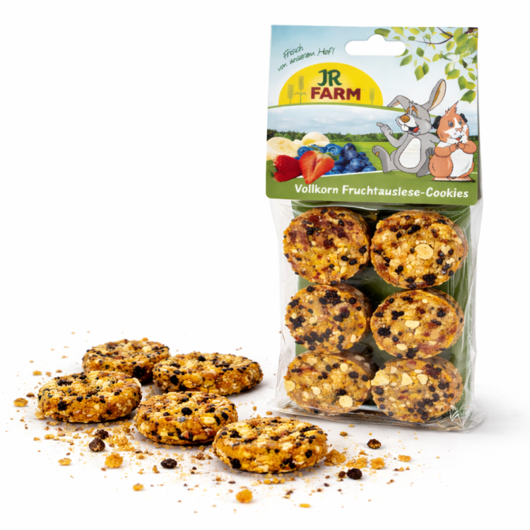 JR FARM Ovocné celozrnné sušenky 120 g | Křupavá pochoutka pro hlodavce ParrotPlanet.cz