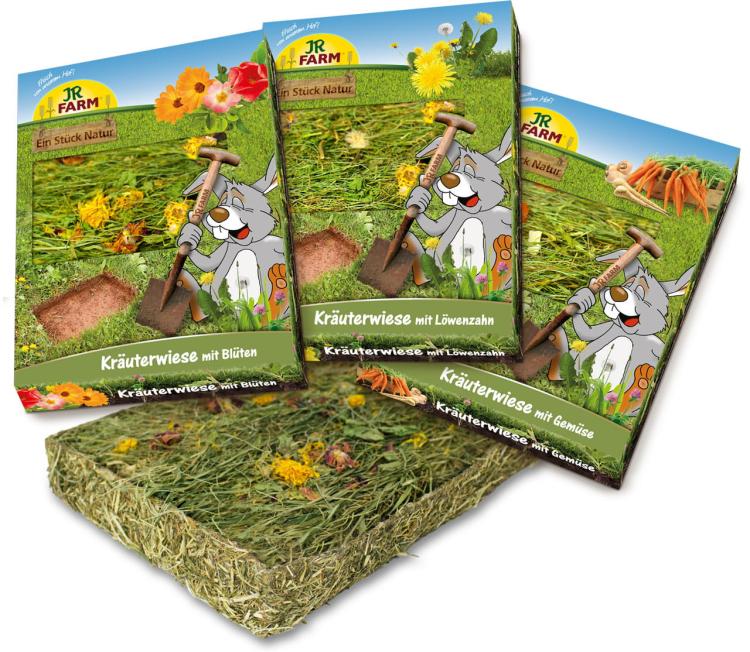 JR FARM Vitamínová bylinná louka s ovocem 750 g | Přírodní podklad k žerování pro hlodavce ParrotPlanet.cz