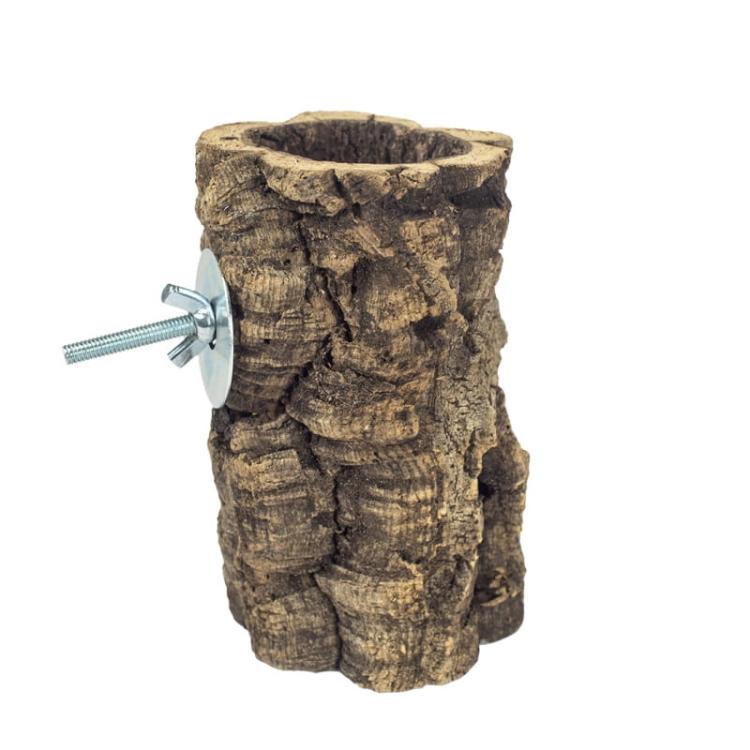 Přírodní bidélko nebo jeskyně z korkové kůry dubu, velikost MINI – pro malé papoušky od ParrotPlanet.cz