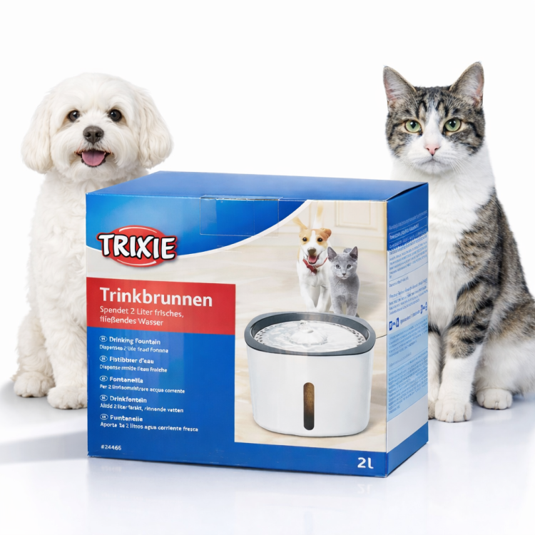 TRIXIE Fontána na pití 2 l | Automatická napáječka pro kočky a malé psy od ParrotPlanet.cz
