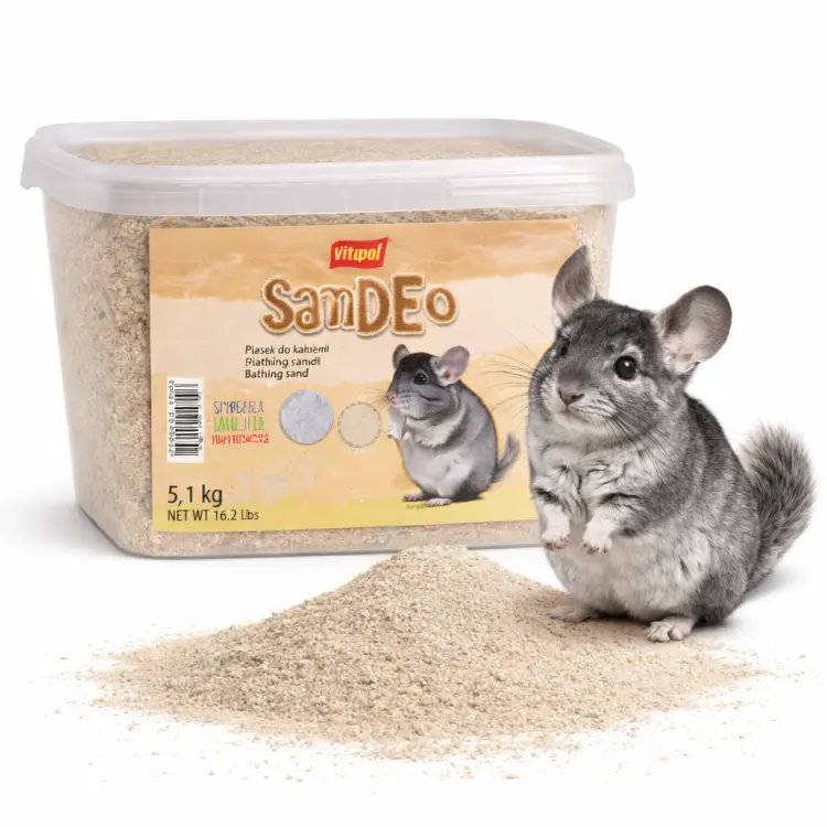 Vitapol Sande – Koupací Písek pro Činčily a Hlodavce | Přírodní Čištění Srsti | 5,1 kg (3 l) od ParrotPlanet.cz