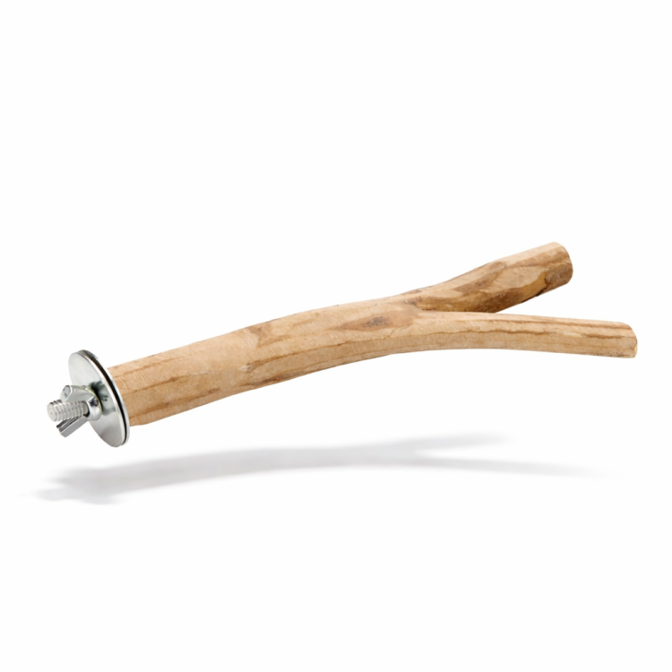 Přírodní dřevěné bidlo 20 cm | Dřevěné bidlo do klece pro ptáky ParrotPlanet.cz