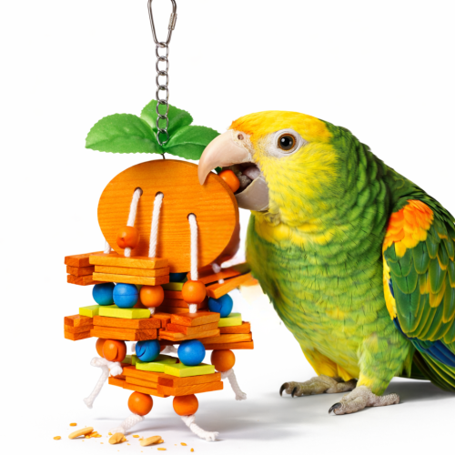 Pomarańczowa rozkosz - zabawka dla wszystkich papug  od ParrotPlanet.pl