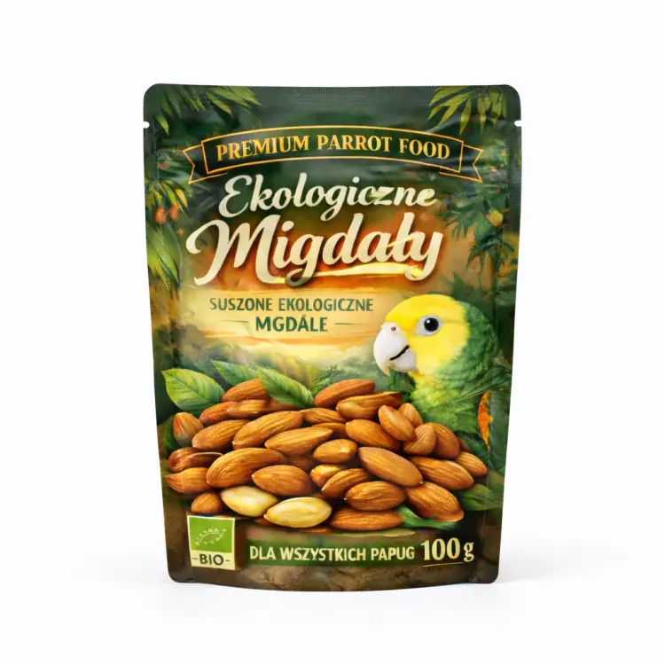 Premium Parrot Food -Ekologiczne Migdały - dla wszystkich papug 100g od ParrotPlanet.pl