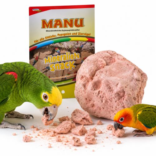 Minerál „Manu“ – minerální doplněk pro všechny papoušky, 45 g ParrotPlanet.cz