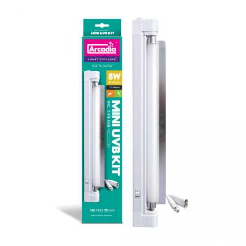 Arcadia Bird MINI T5 se zářivkou Bird 8 W 2,4 % UVB + 12 % UVA 5800 K 8 W/32 cm – osvětlovací sada pro papoušky od ParrotPlanet.cz