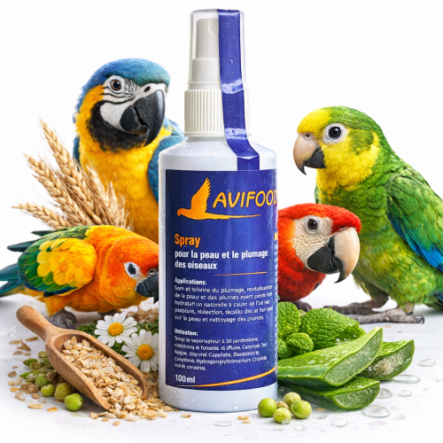 Avifood Shower 1000 ml – přírodní mycí a kondicionační přípravek na peří pro všechny papoušky ParrotPlanet.cz