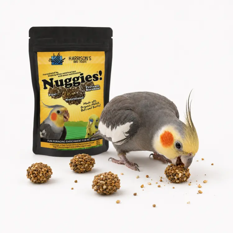 Harrison’s Nuggies 196 g – zdravá odměna a tréninkový pamlsek pro papoušky ParrotPlanet.cz