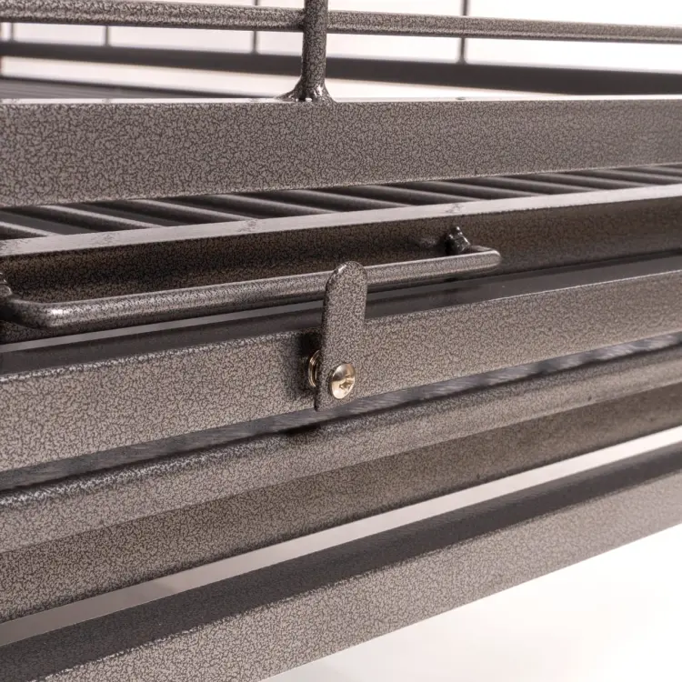 Klec pro papoušky Montana Arkansas Nova I tmavá – velká klec pro střední a velké papoušky 101,5 × 101,5 × 220 cm ParrotPlanet.cz