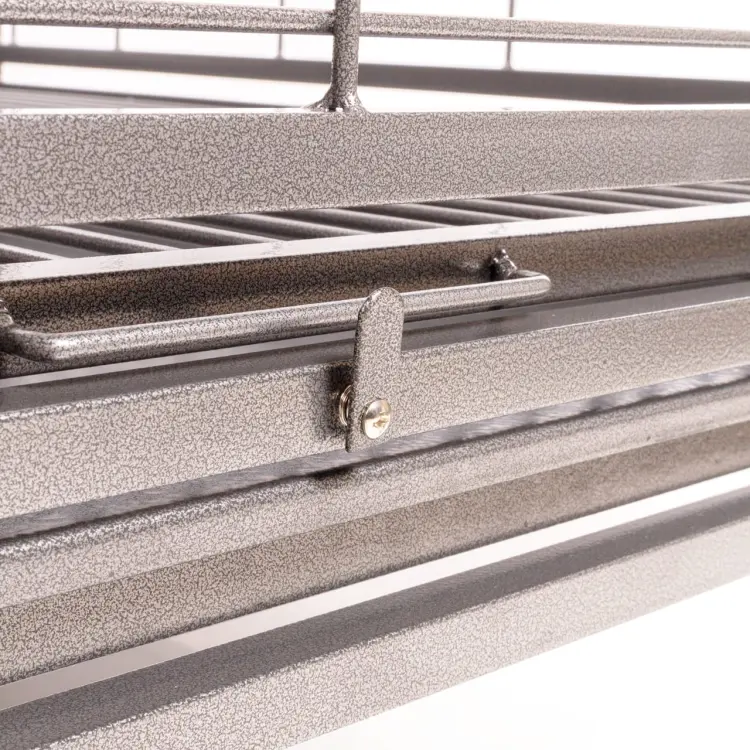 Klec pro papoušky Montana Arkansas Nova I Platinum světlá – velká klec pro střední a velké papoušky 101,5 × 101,5 × 220 cm  od ParrotPlanet.cz