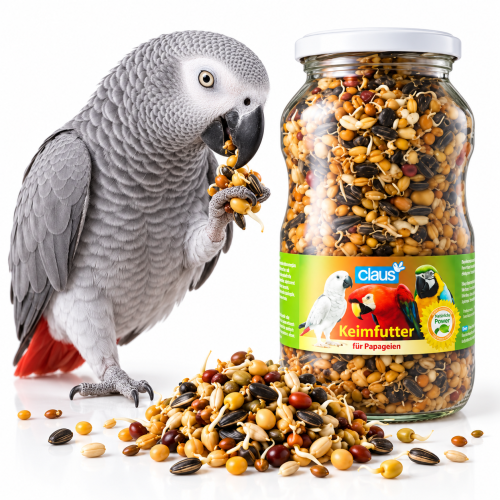 Přírodně předklíčená semena pro velké papoušky – 720 ml l od ParrotPlanet.cz