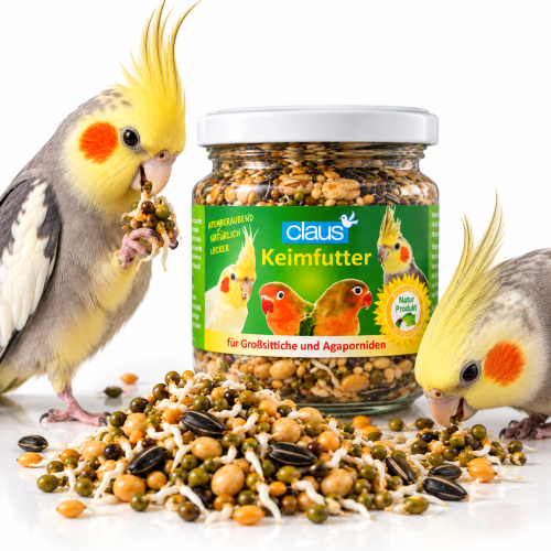 Přírodně předklíčená semena pro střední papoušky – 210 ml od ParrotPlanet.cz