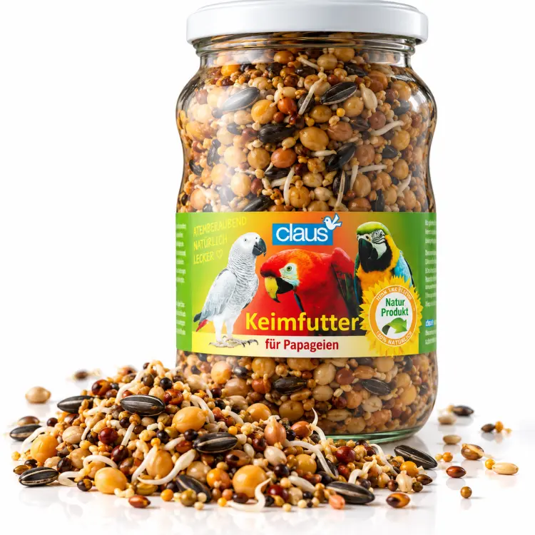 Claus Keimfutter – přírodní předklíčená semena pro velké papoušky 370 ml od ParrotPlanet.cz