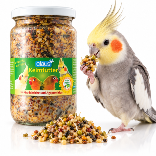 Přírodně předklíčená semena pro střední papoušky – 370 ml od ParrotPlanet.cz