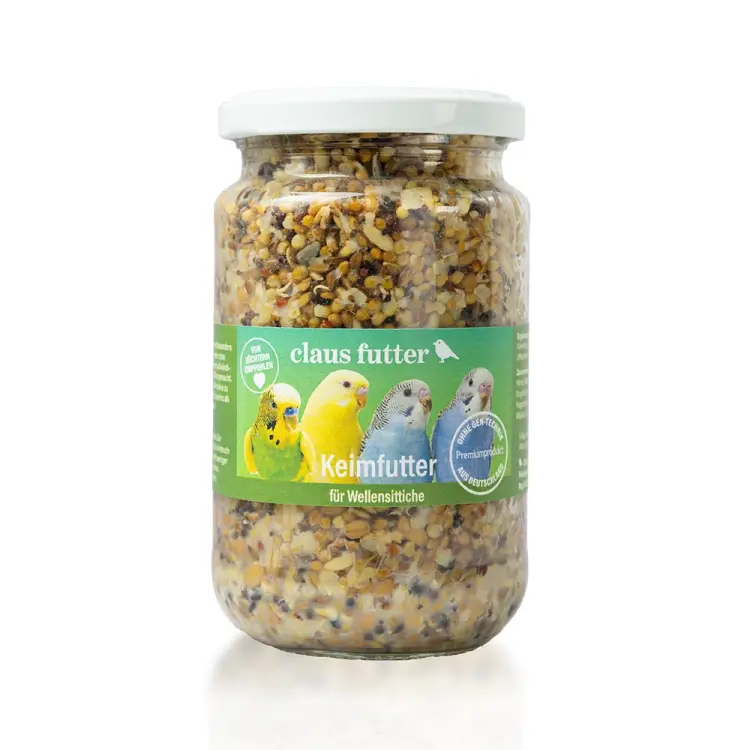 Claus Keimfutter – přírodní předklíčená semena pro andulky a malé papoušky 370 ml  ParrotPlanet.cz