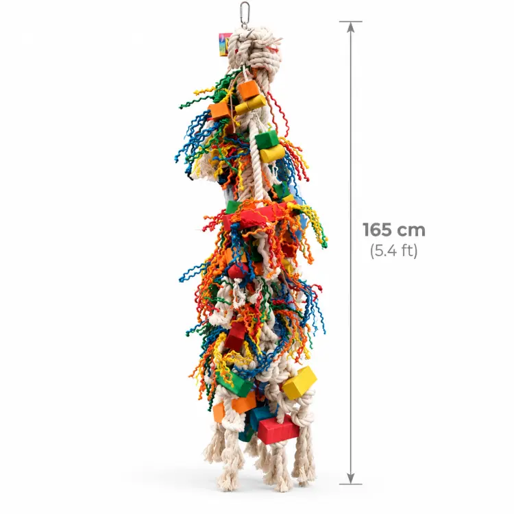 Pravděpodobně Největší Hračka pro Papoušky na Světě XXL – 165 cm - 15 kg !! OD PARROTPLANET.cz
