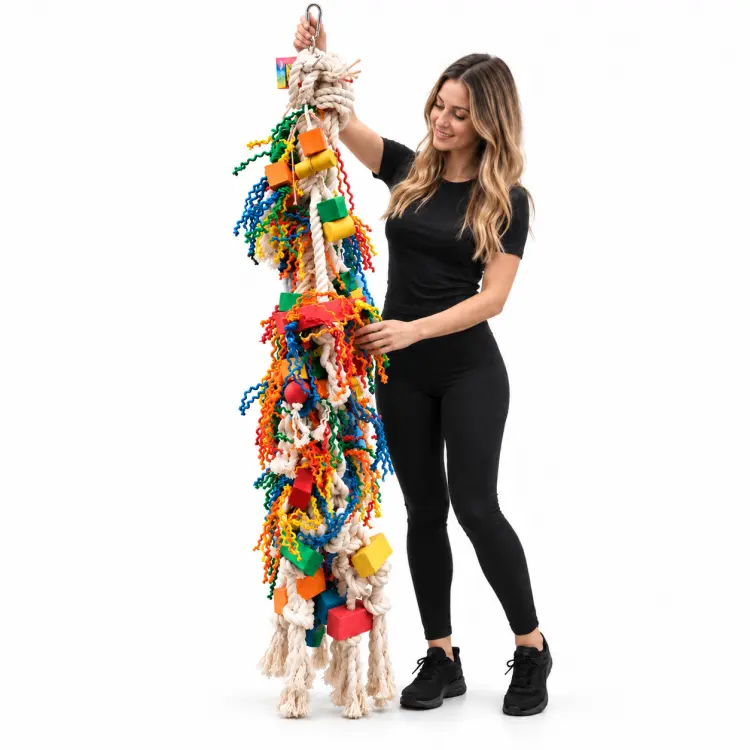 Pravděpodobně Největší Hračka pro Papoušky na Světě XXL – 165 cm - 15 kg !! OD PARROTPLANET.cz